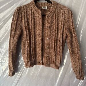 Vintage Women's Brown Sweater Cottagecore Grandmacore